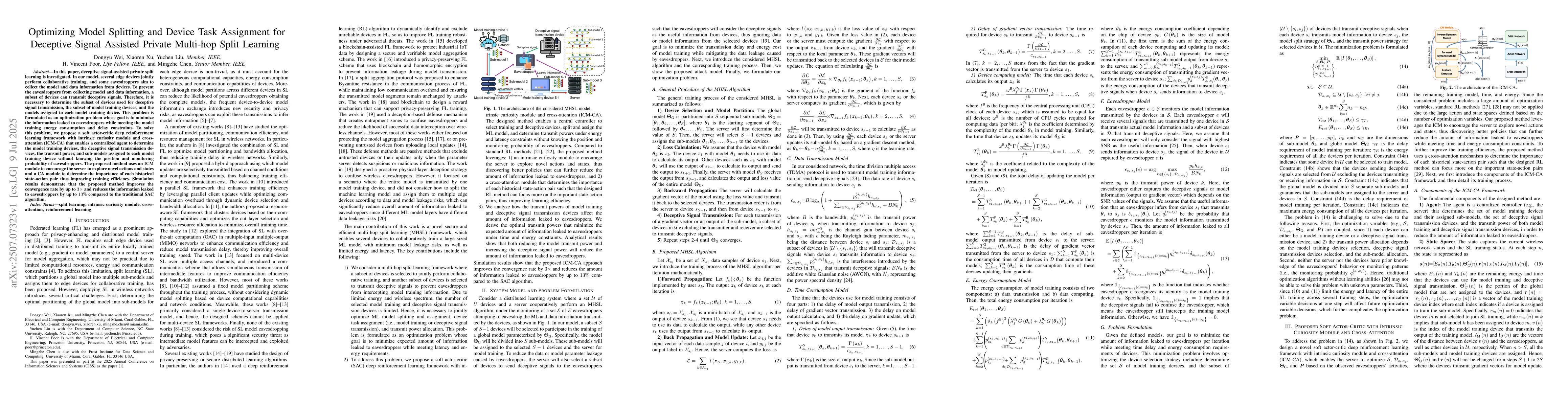 Thumbnail for Optimizing Model Splitting and Device Task Assignment for Deceptive
  Signal Assisted Private Multi-hop Split Learning