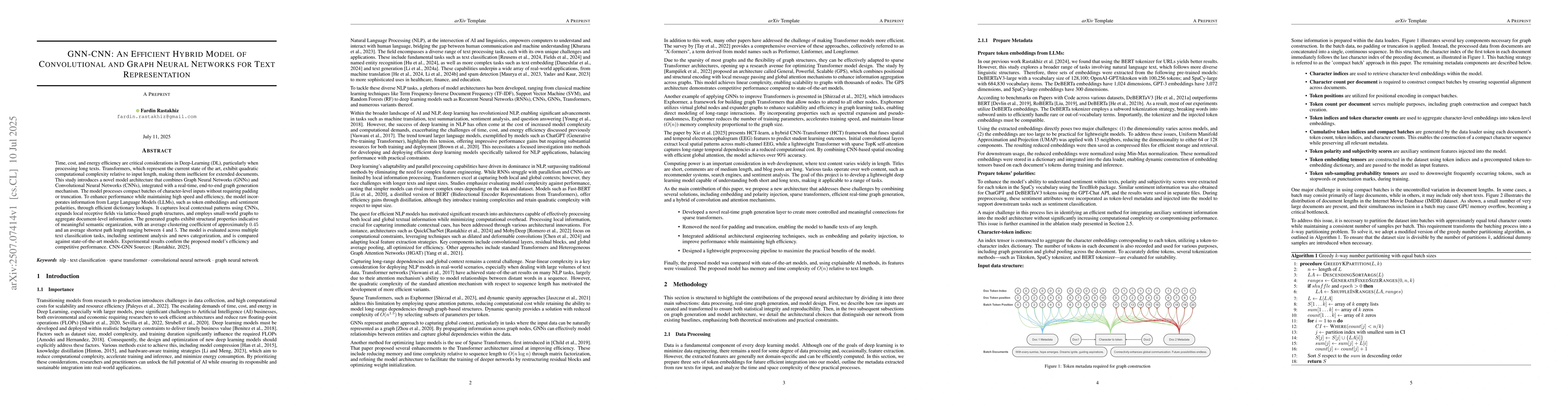 Thumbnail for GNN-CNN: An Efficient Hybrid Model of Convolutional and Graph Neural
  Networks for Text Representation