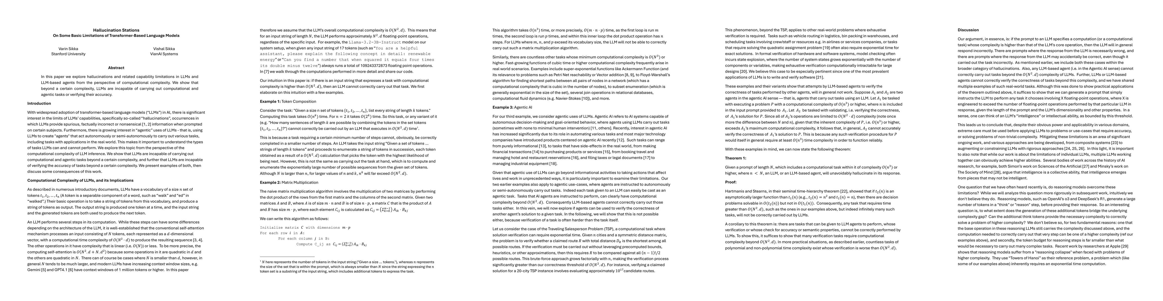 Thumbnail for Hallucination Stations: On Some Basic Limitations of Transformer-Based
  Language Models