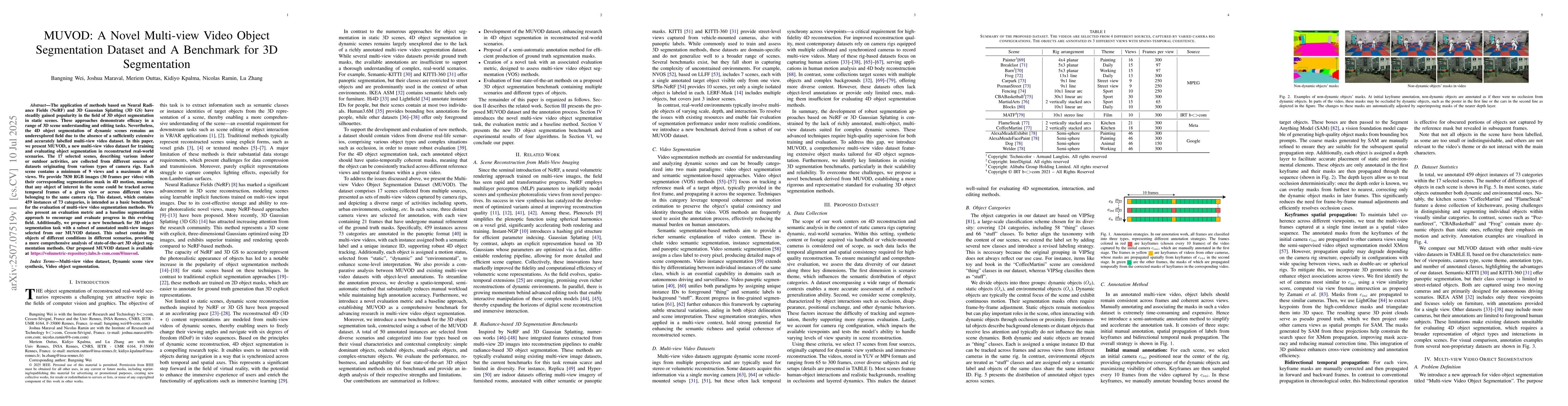 Thumbnail for MUVOD: A Novel Multi-view Video Object Segmentation Dataset and A
  Benchmark for 3D Segmentation