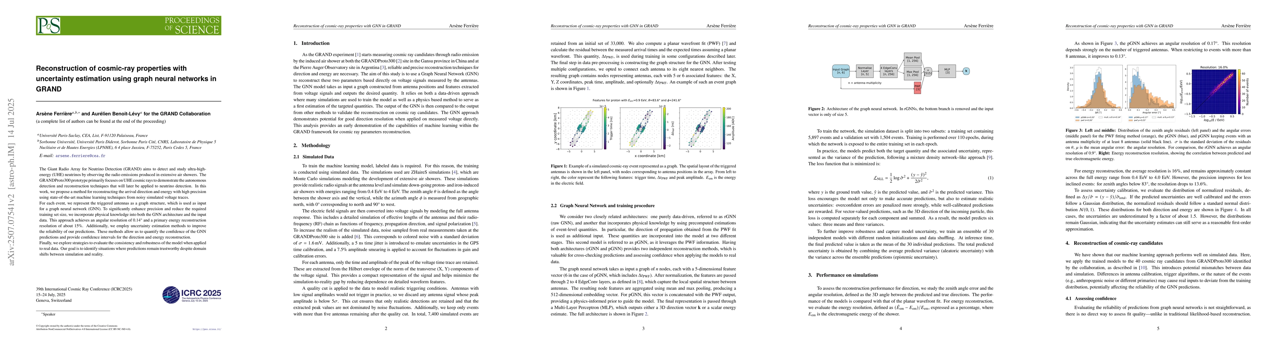 Thumbnail for Reconstruction of cosmic-ray properties with GNN in GRAND