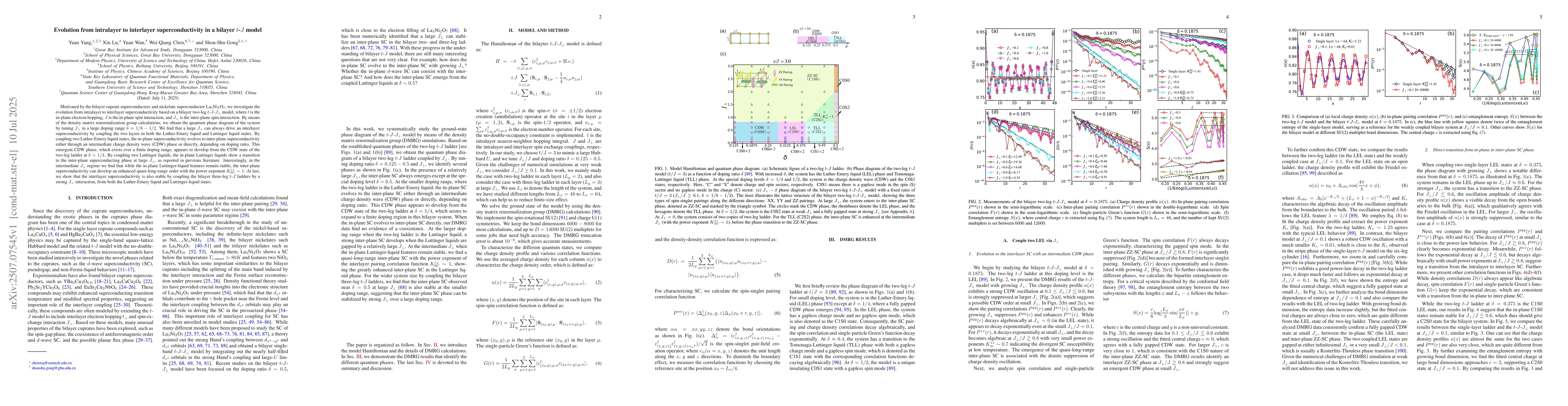 Thumbnail for Evolution from intralayer to interlayer superconductivity in a bilayer
  $t$-$J$ model
