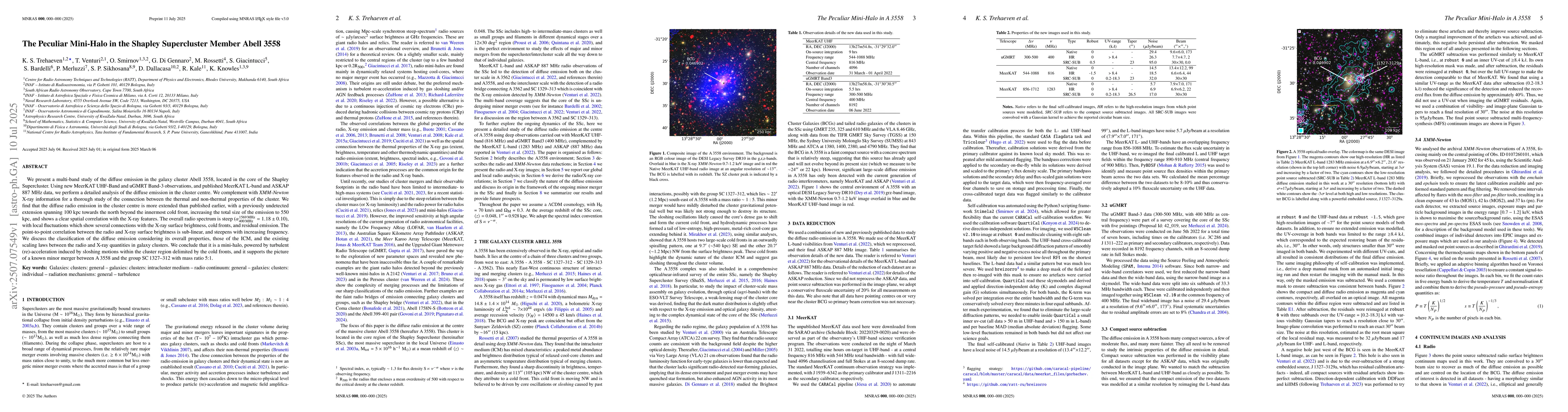 Thumbnail for The Peculiar Mini-Halo in the Shapley Supercluster Member Abell 3558