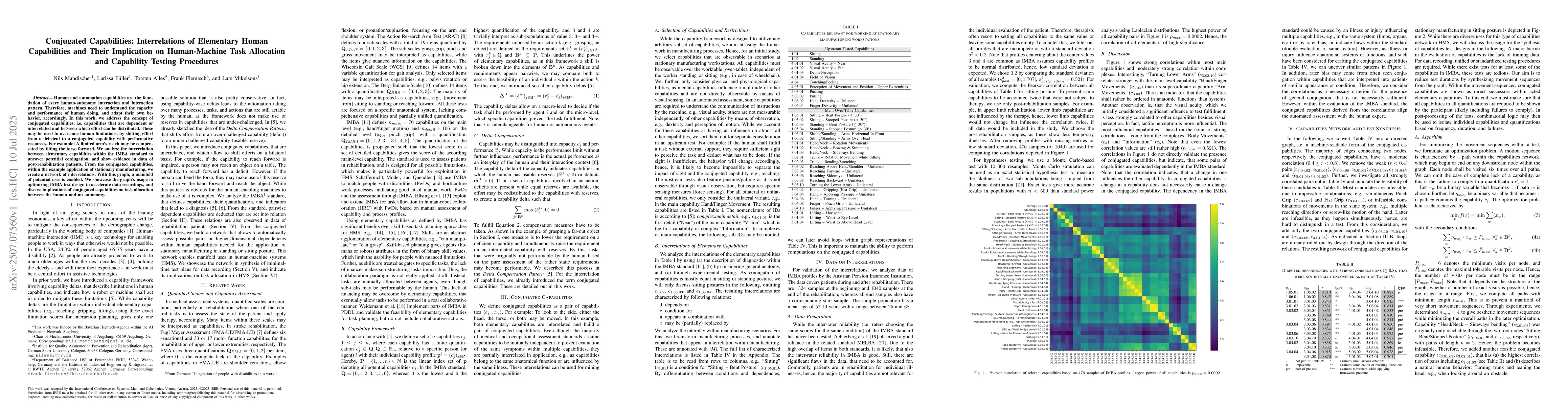 Thumbnail for Conjugated Capabilities: Interrelations of Elementary Human Capabilities
  and Their Implication on Human-Machine Task Allocation and Capability Testing
  Procedures