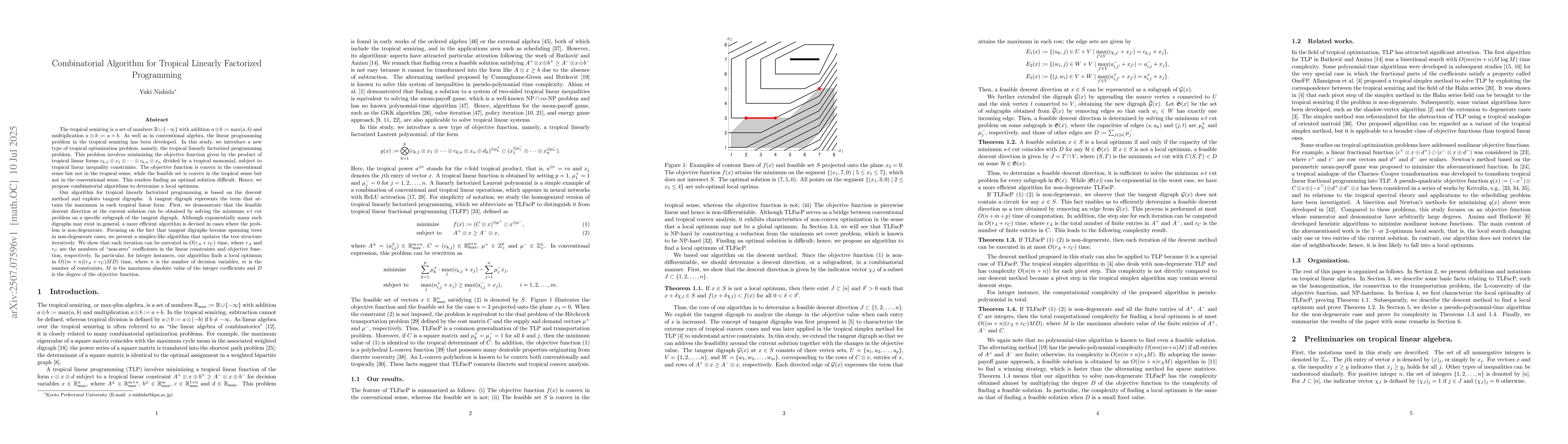 Thumbnail for Combinatorial Algorithm for Tropical Linearly Factorized Programming