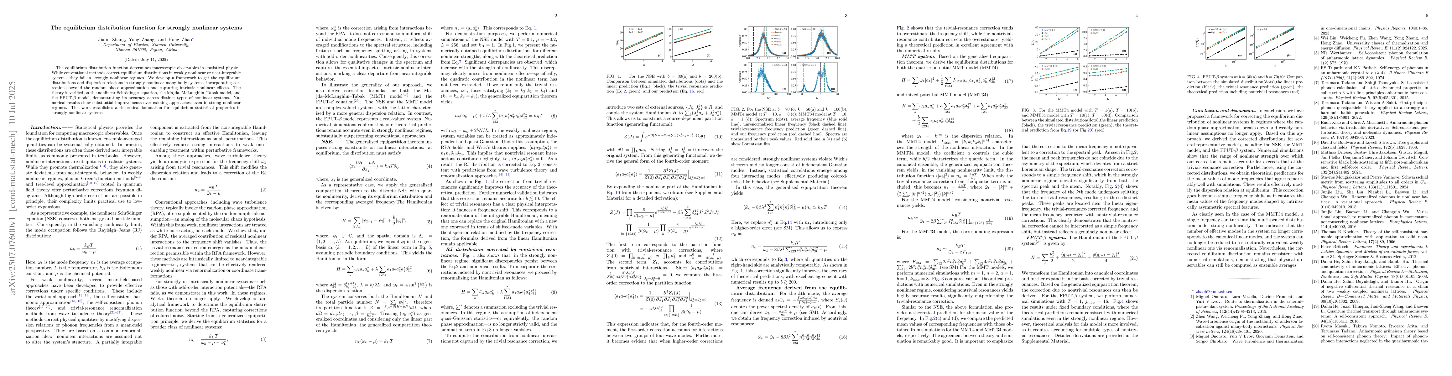 Thumbnail for The equilibrium distribution function for strongly nonlinear systems