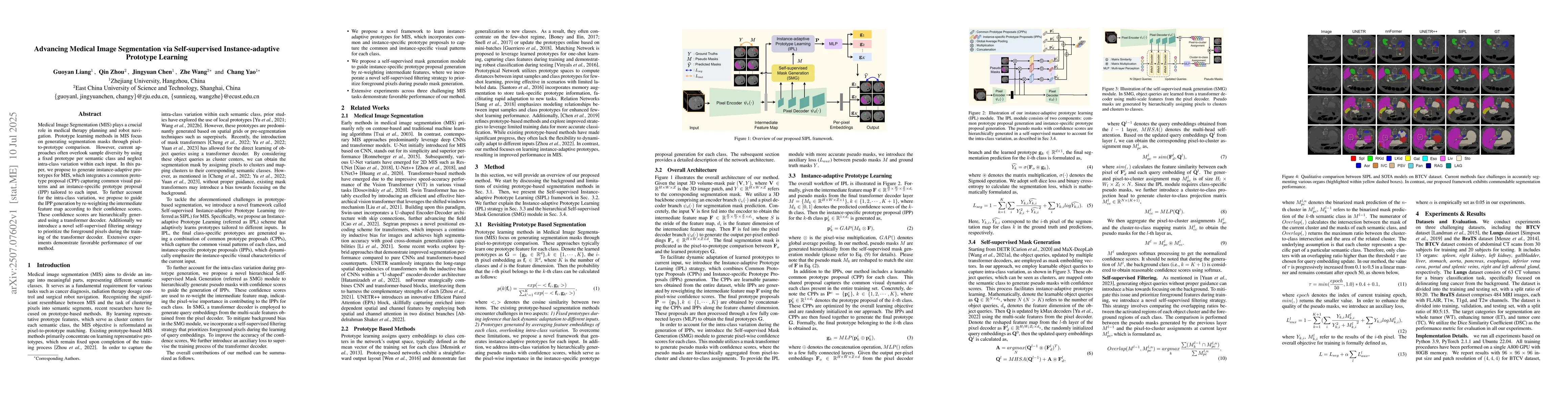 Thumbnail for Advancing Medical Image Segmentation via Self-supervised
  Instance-adaptive Prototype Learning