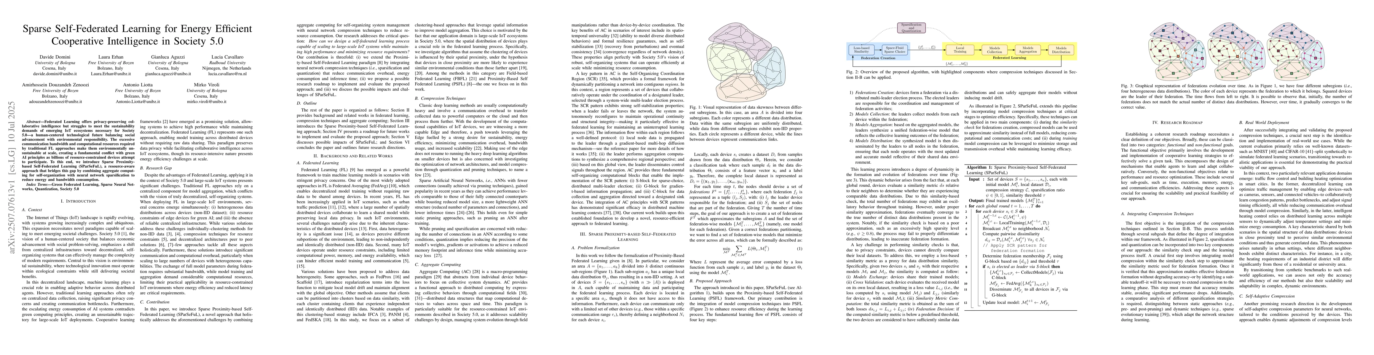 Thumbnail for Sparse Self-Federated Learning for Energy Efficient Cooperative
  Intelligence in Society 5.0
