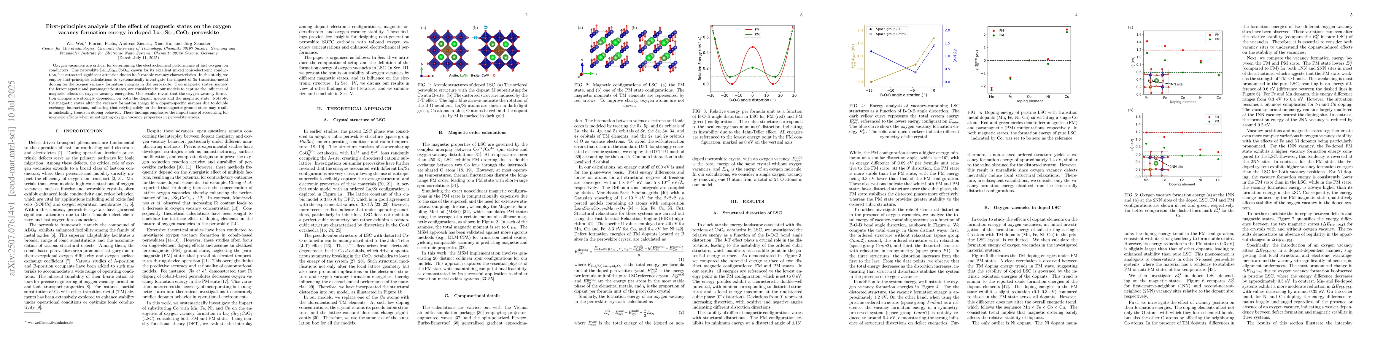 Thumbnail for First-principles analysis of the effect of magnetic states on the oxygen
  vacancy formation energy in doped La$_{0.5}$Sr$_{0.5}$CoO$_3$ perovskite