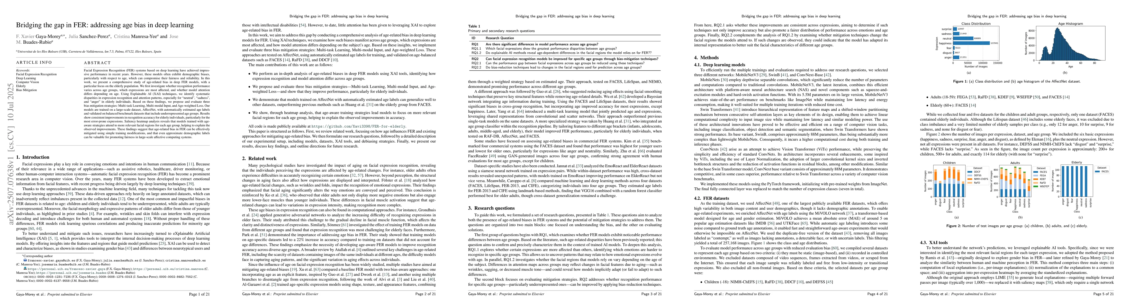 Thumbnail for Bridging the gap in FER: addressing age bias in deep learning