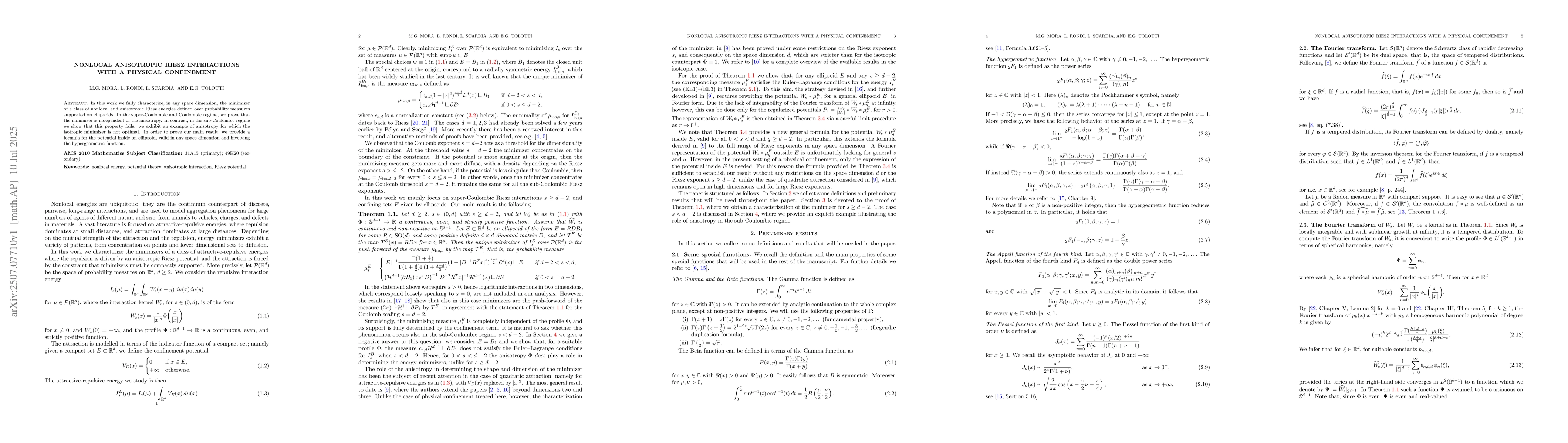 Thumbnail for Nonlocal anisotropic Riesz interactions with a physical confinement