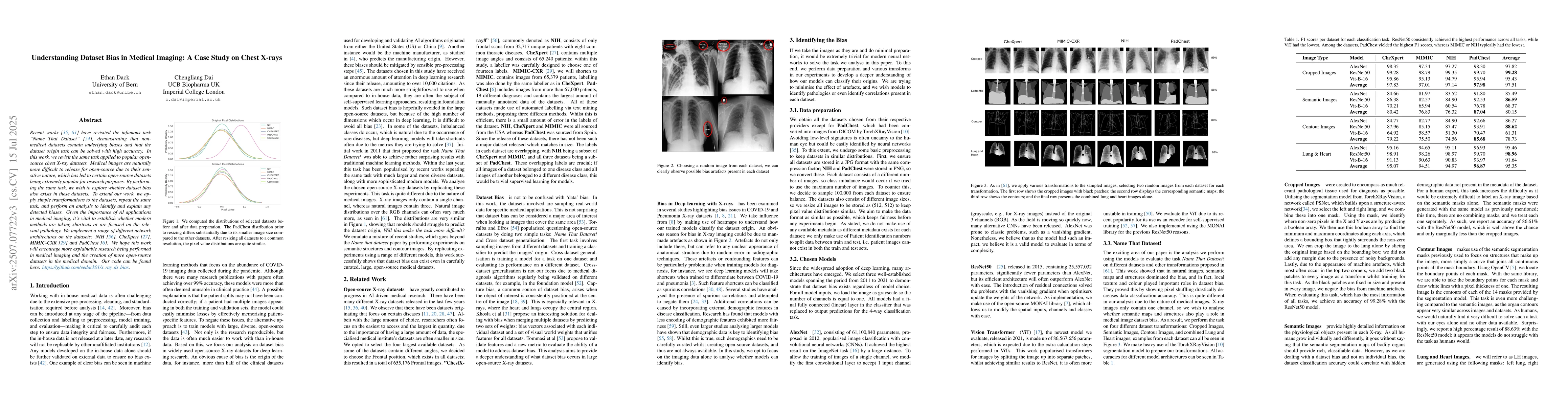 Thumbnail for Understanding Dataset Bias in Medical Imaging: A Case Study on Chest
  X-rays