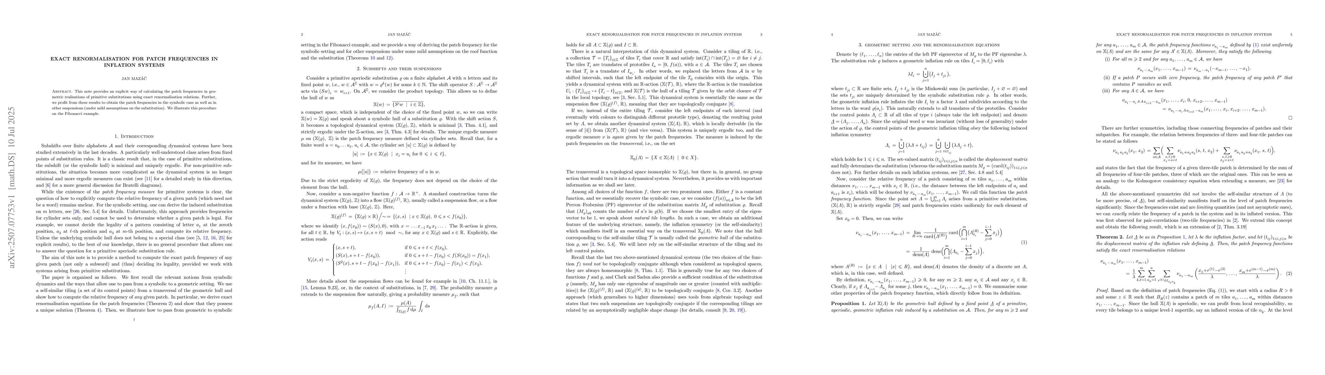 Thumbnail for Exact renormalisation for patch frequencies in inflation systems