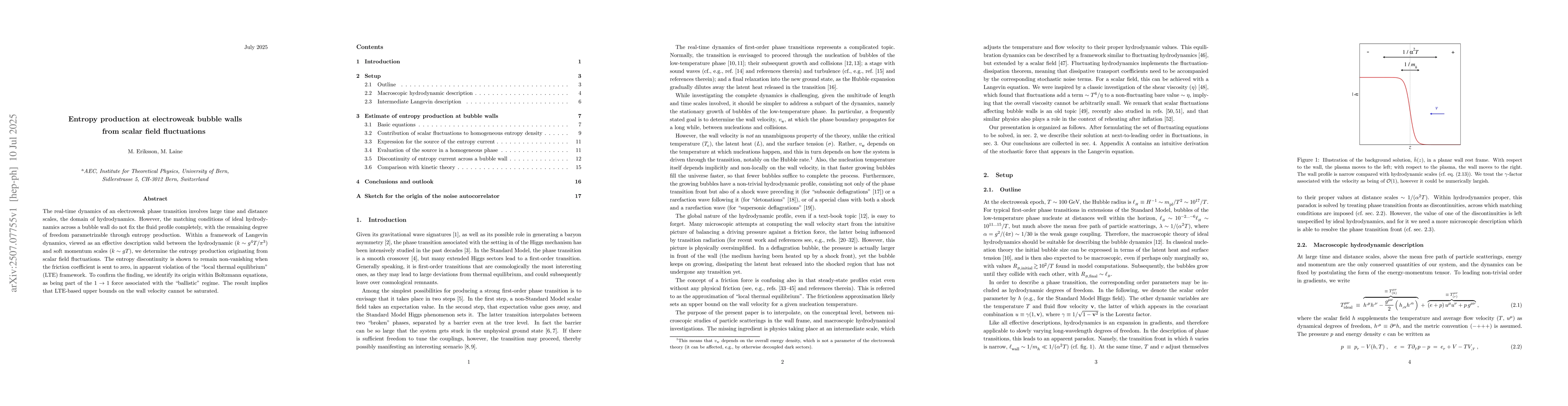 Thumbnail for Entropy production at electroweak bubble walls from scalar field
  fluctuations