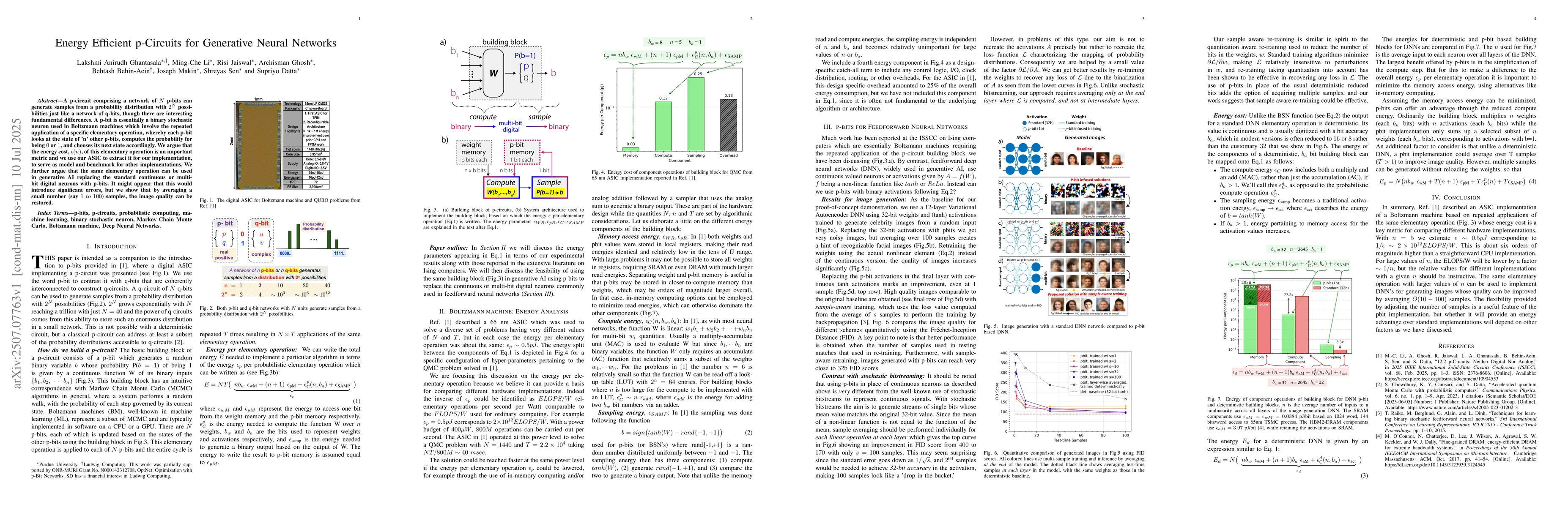 Thumbnail for Energy Efficient p-Circuits for Generative Neural Networks