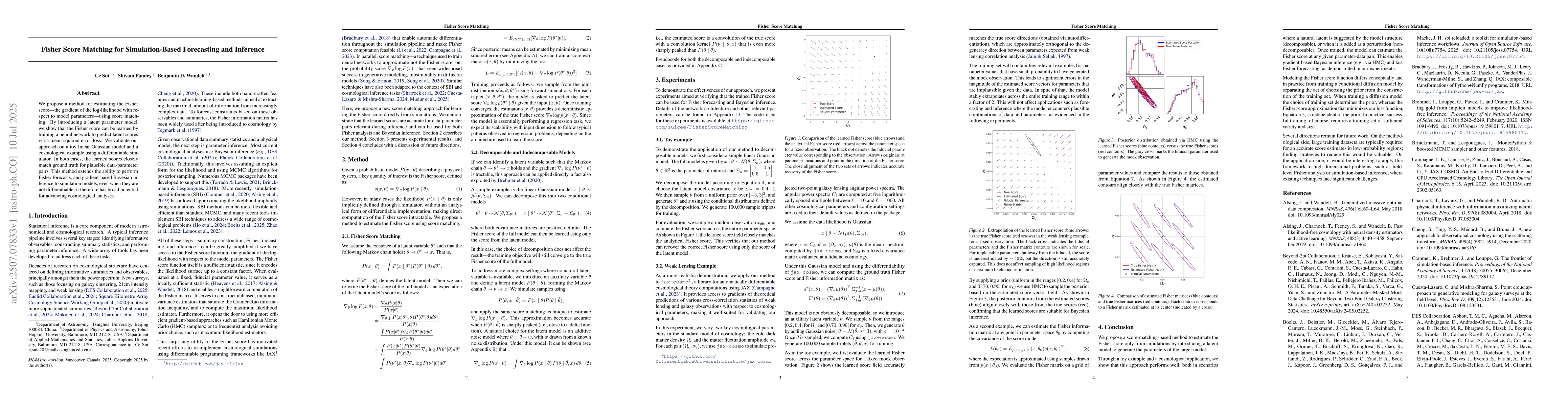 Thumbnail for Fisher Score Matching for Simulation-Based Forecasting and Inference