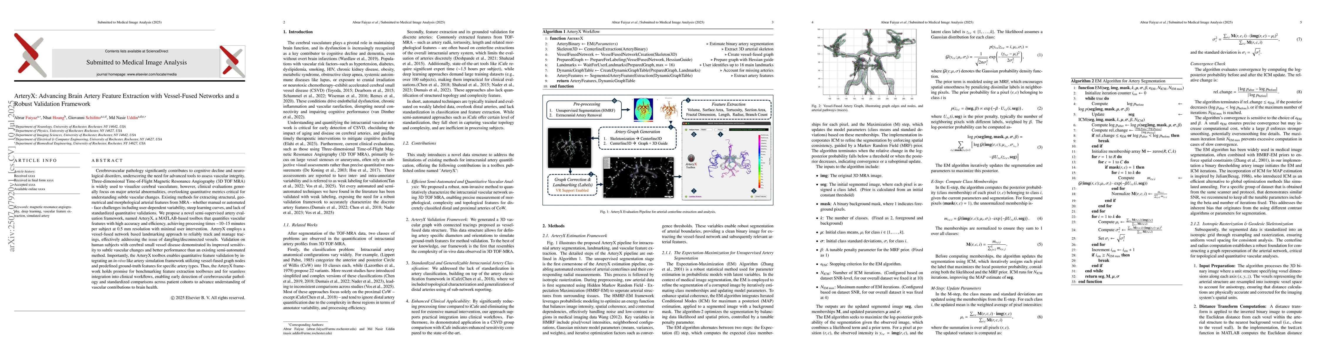 Thumbnail for ArteryX: Advancing Brain Artery Feature Extraction with Vessel-Fused
  Networks and a Robust Validation Framework