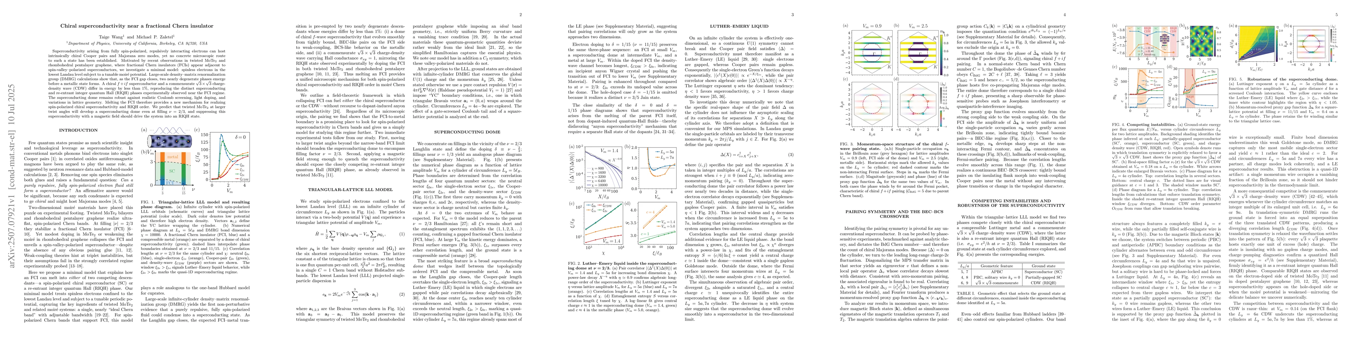 Thumbnail for Chiral superconductivity near a fractional Chern insulator
