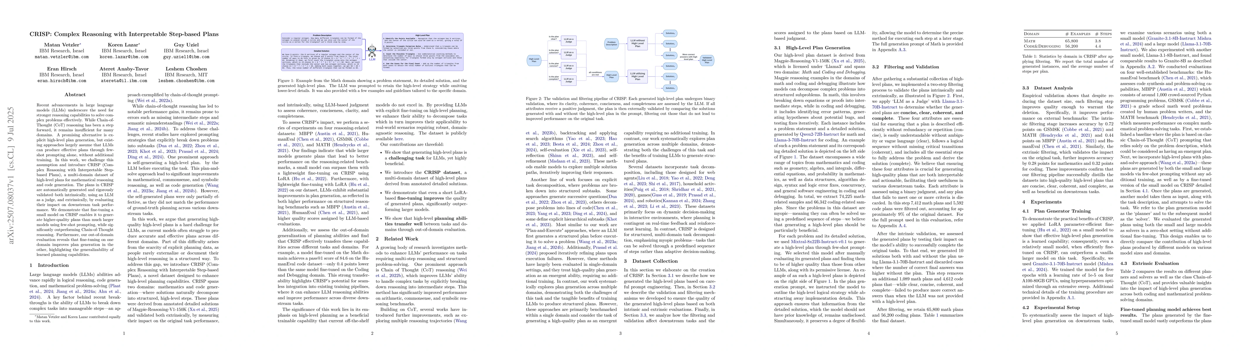 Thumbnail for CRISP: Complex Reasoning with Interpretable Step-based Plans