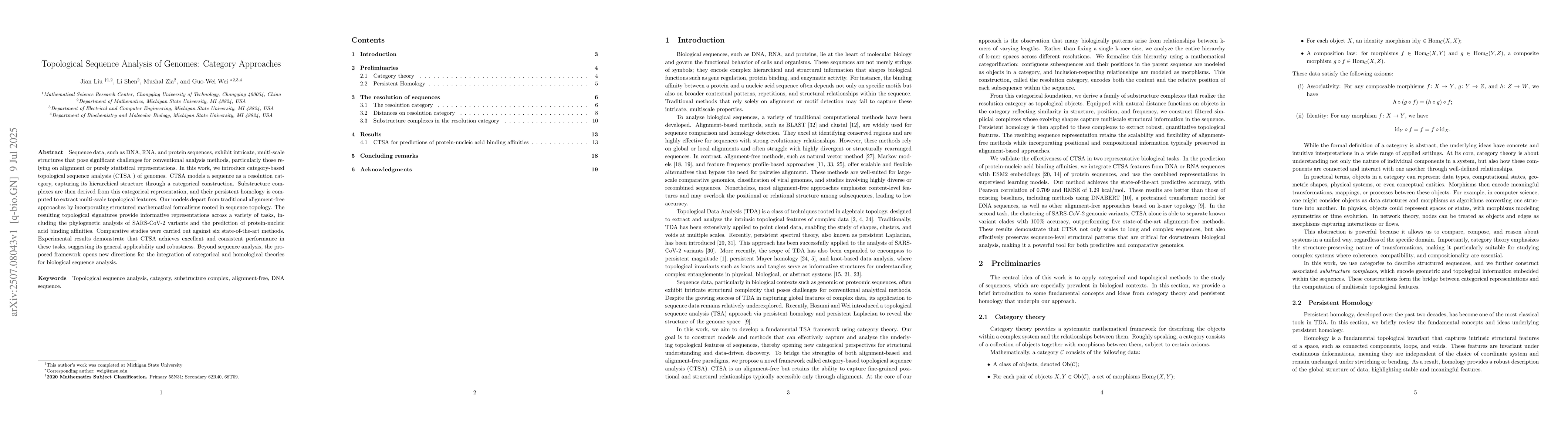 Thumbnail for Topological Sequence Analysis of Genomes: Category Approaches