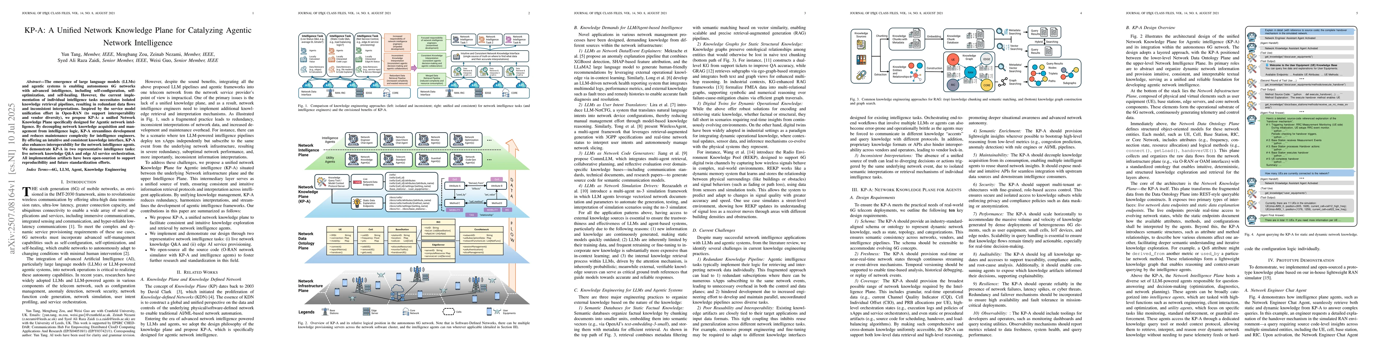 Thumbnail for KP-A: A Unified Network Knowledge Plane for Catalyzing Agentic Network
  Intelligence