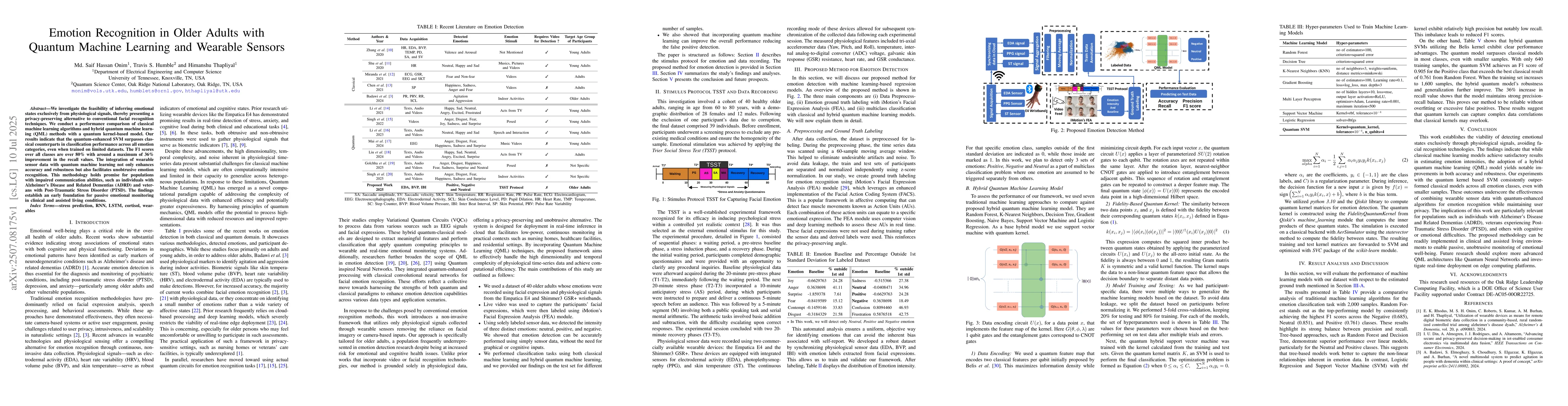Thumbnail for Emotion Recognition in Older Adults with Quantum Machine Learning and
  Wearable Sensors