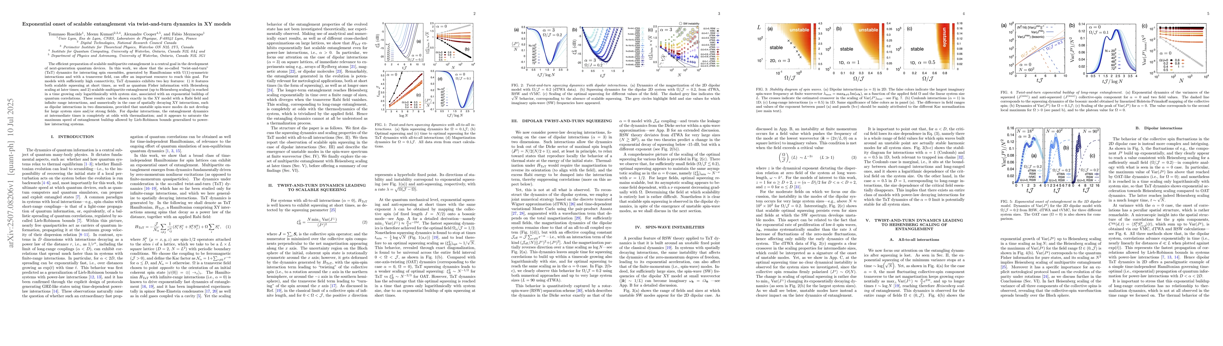 Thumbnail for Exponential onset of scalable entanglement via twist-and-turn dynamics
  in XY models