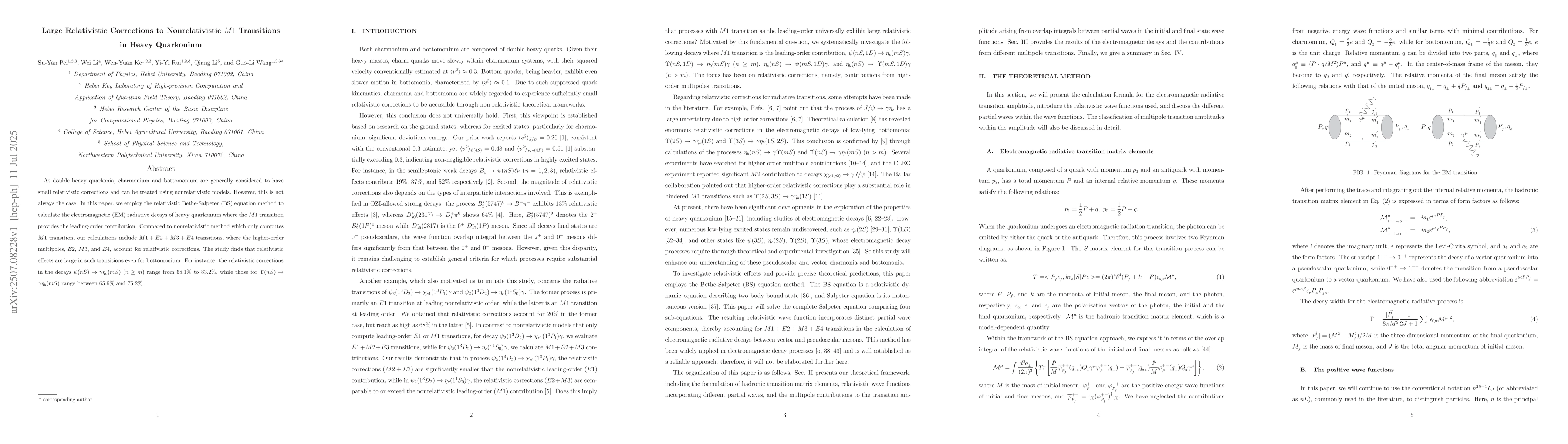 Thumbnail for Large Relativistic Corrections to Nonrelativistic $M1$ Transitions in
  Heavy Quarkonium