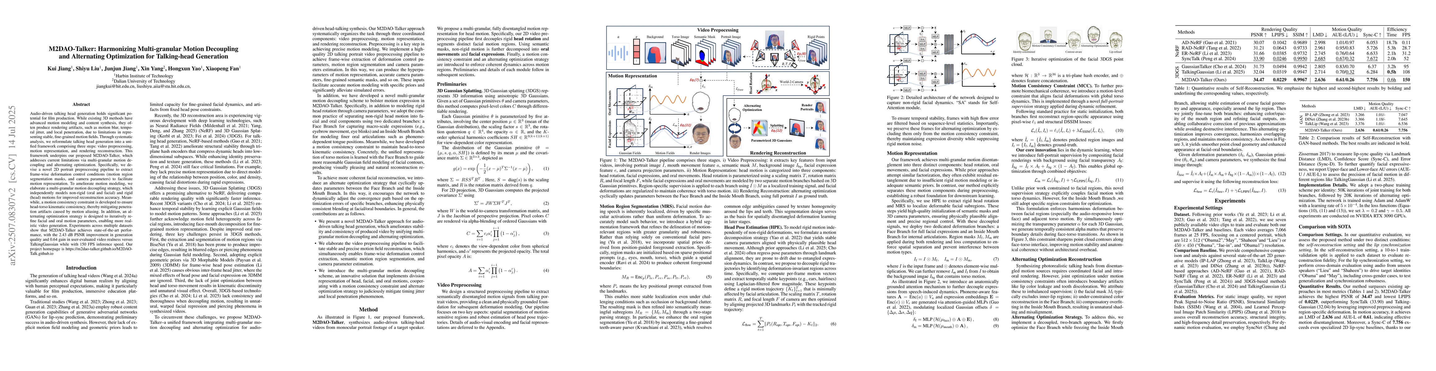 Thumbnail for M2DAO-Talker: Harmonizing Multi-granular Motion Decoupling and
  Alternating Optimization for Talking-head Generation