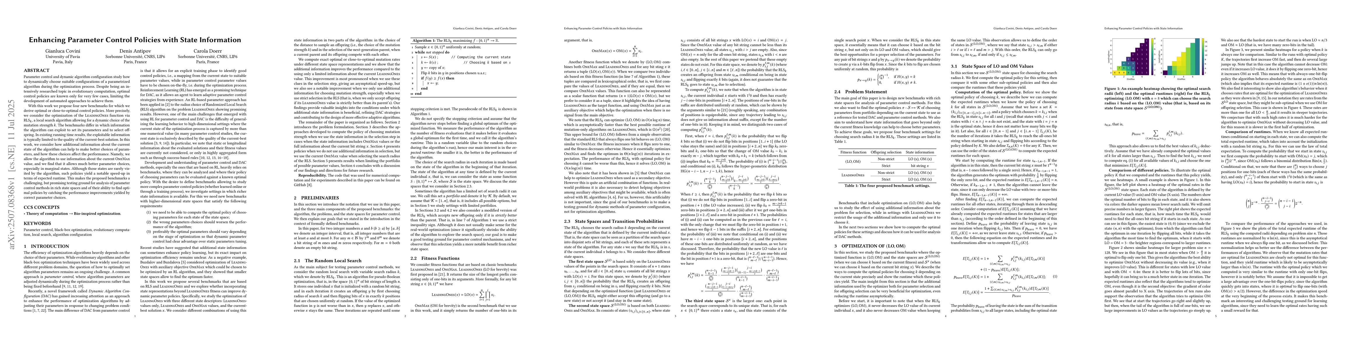 Thumbnail for Enhancing Parameter Control Policies with State Information