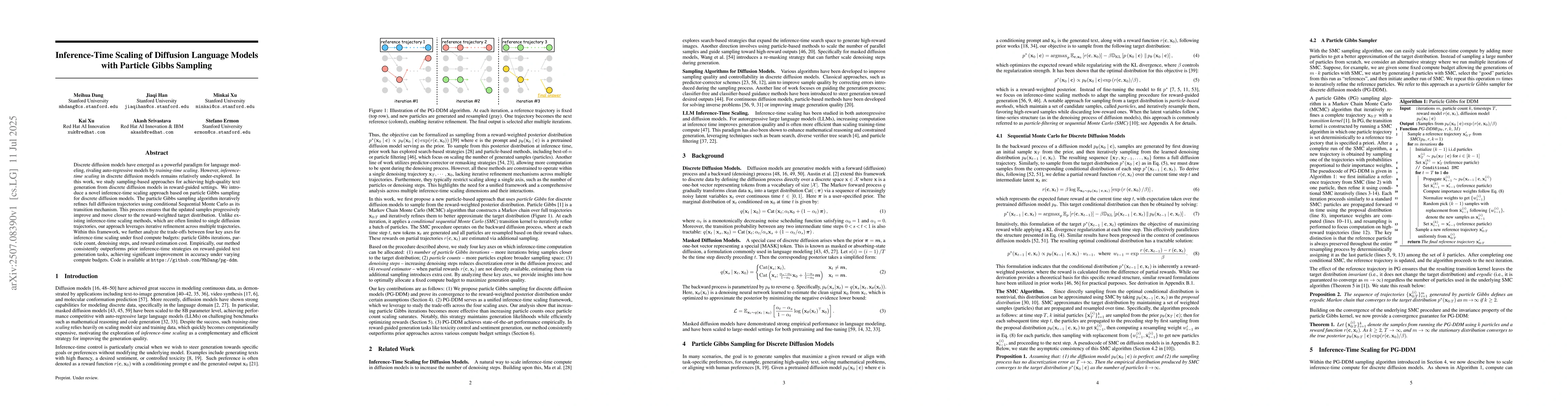 Thumbnail for Inference-Time Scaling of Diffusion Language Models with Particle Gibbs
  Sampling