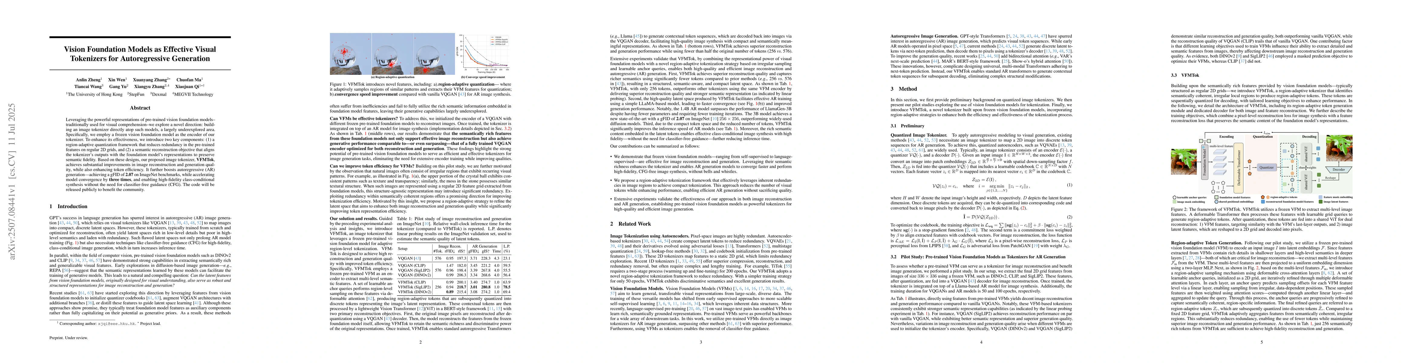 Thumbnail for Vision Foundation Models as Effective Visual Tokenizers for
  Autoregressive Image Generation