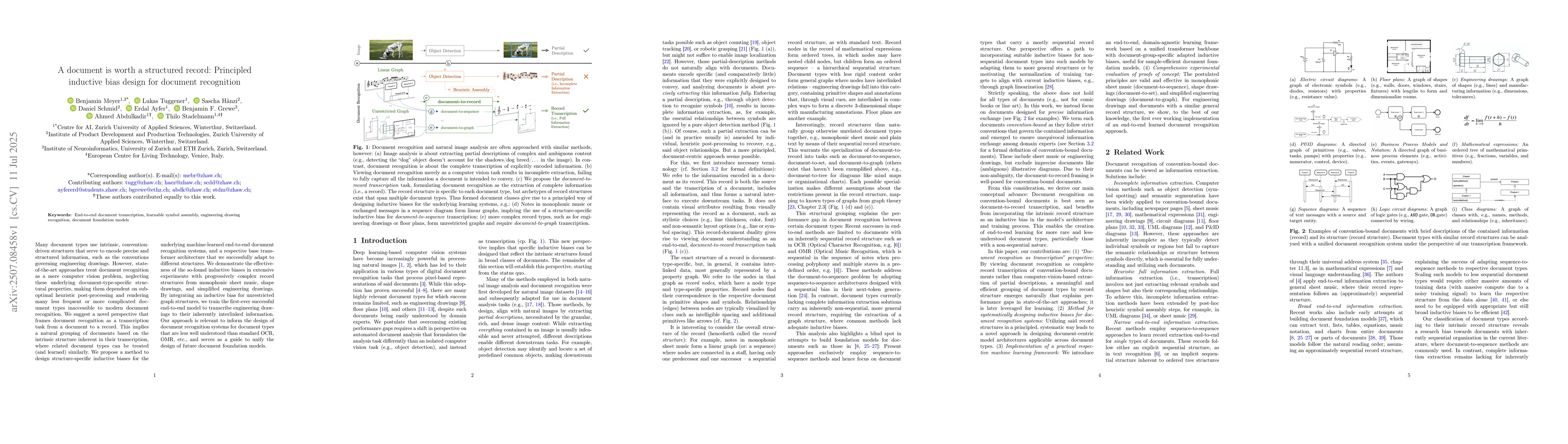 Thumbnail for A document is worth a structured record: Principled inductive bias
  design for document recognition