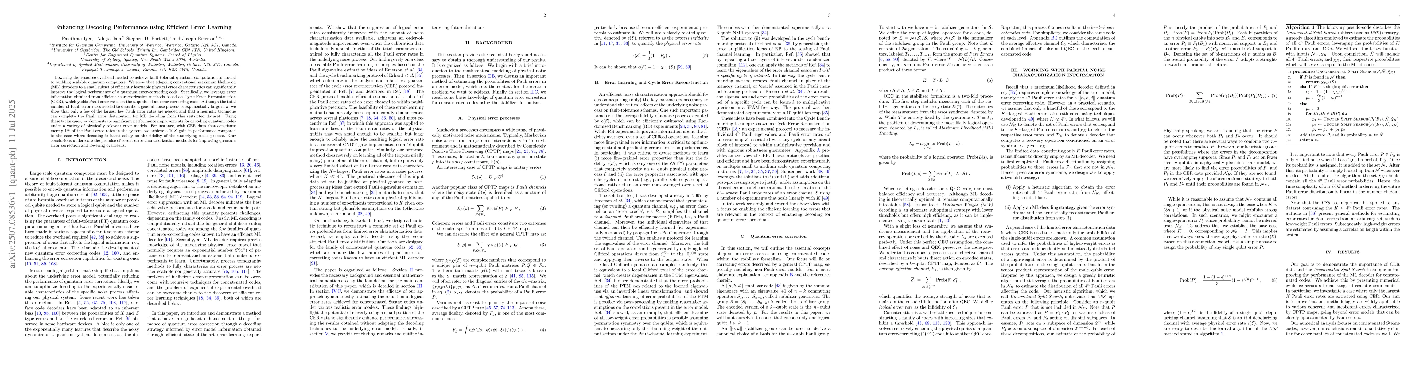 Thumbnail for Enhancing Decoding Performance using Efficient Error Learning