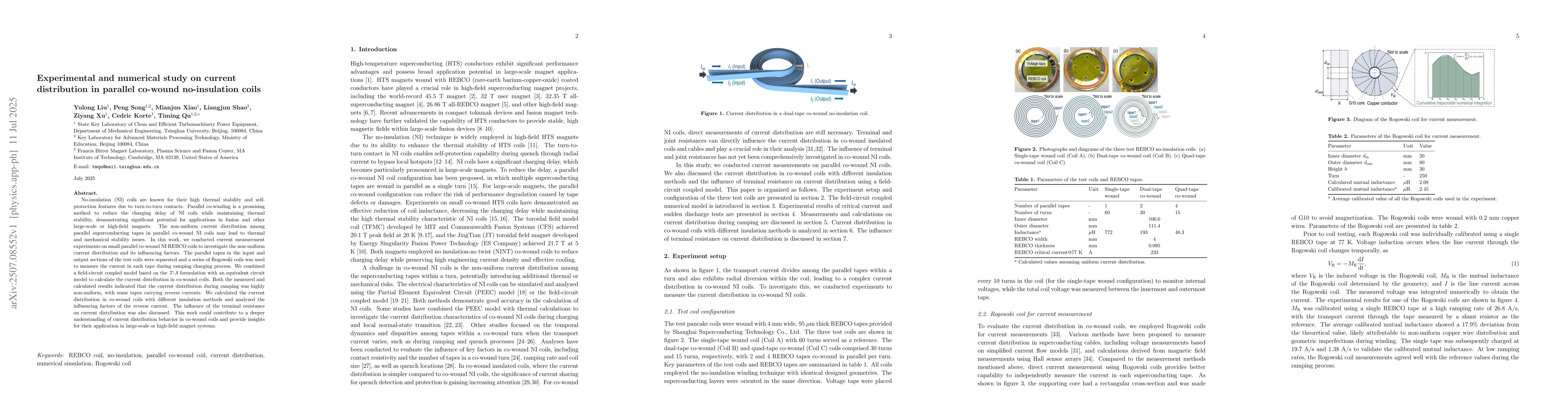 Thumbnail for Experimental and numerical study on current distribution in parallel
  co-wound no-insulation coils