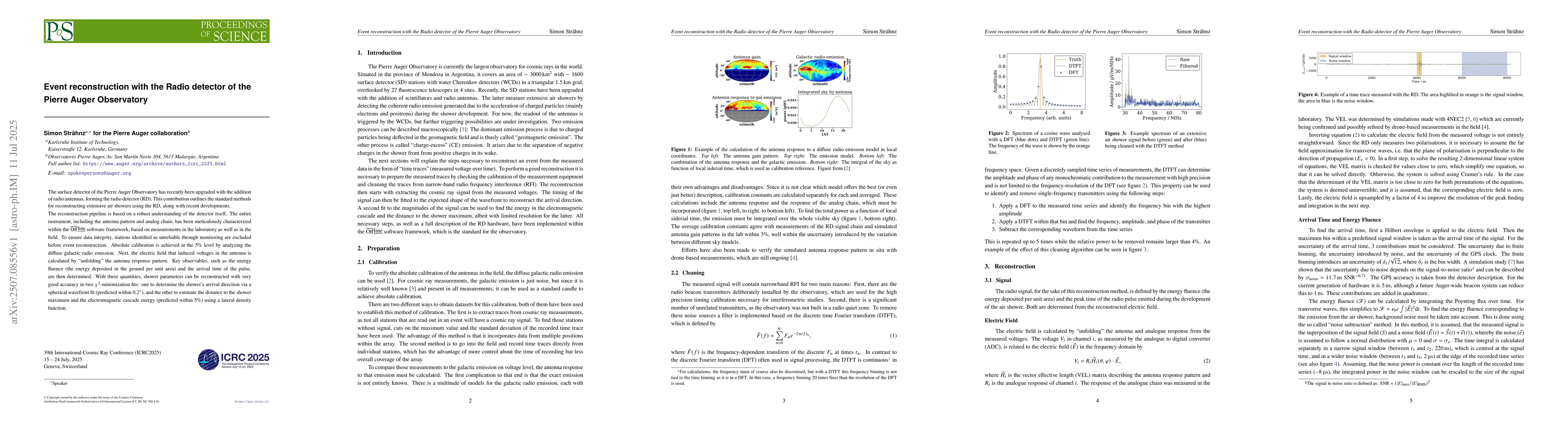 Thumbnail for Event reconstruction with the Radio detector of the Pierre Auger
  Observatory