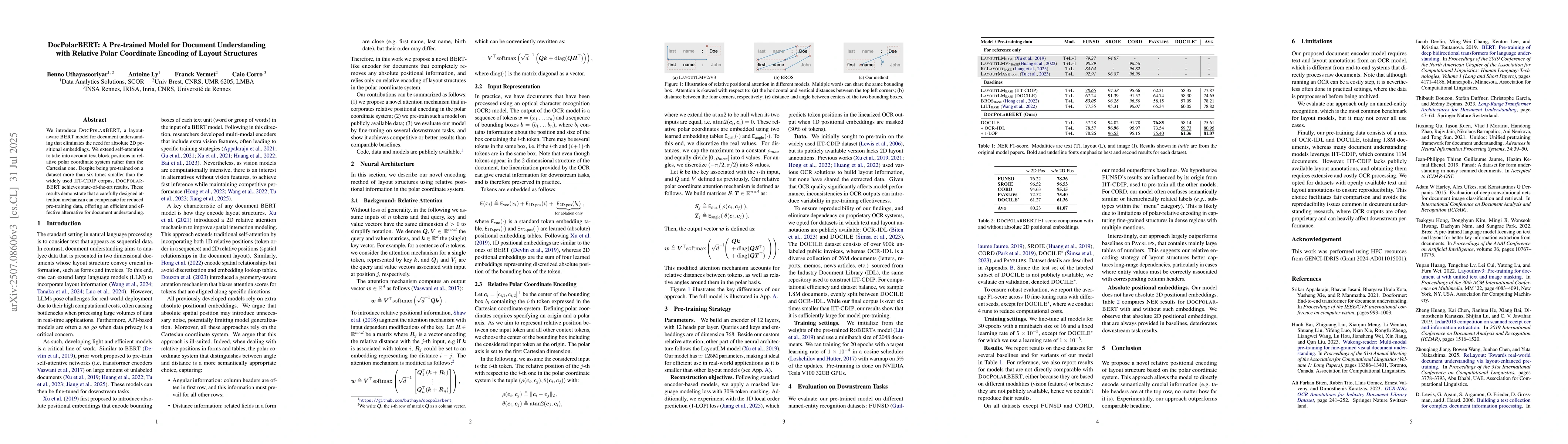 Thumbnail for DocPolarBERT: A Pre-trained Model for Document Understanding with
  Relative Polar Coordinate Encoding of Layout Structures