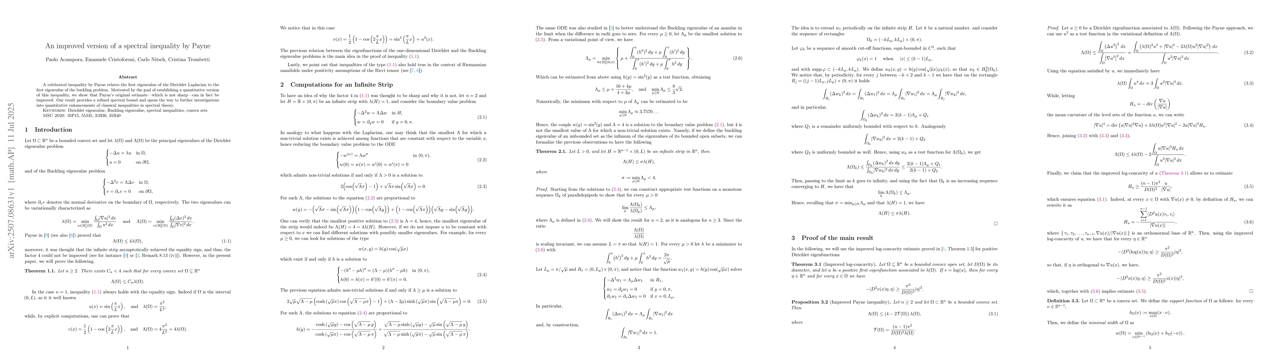 Thumbnail for An improved version of a spectral inequality by Payne