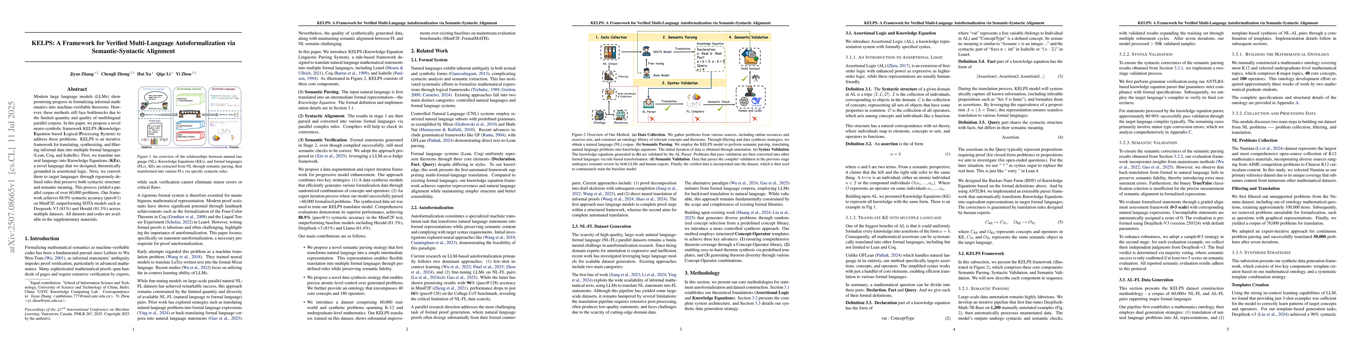 Thumbnail for KELPS: A Framework for Verified Multi-Language Autoformalization via
  Semantic-Syntactic Alignment