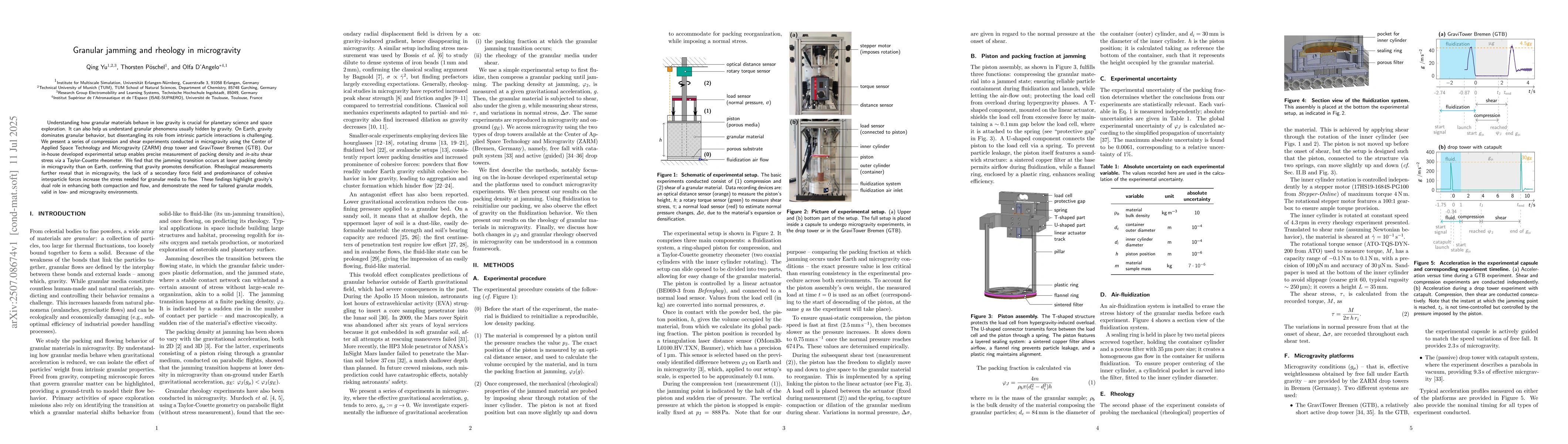 Thumbnail for Granular jamming and rheology in microgravity
