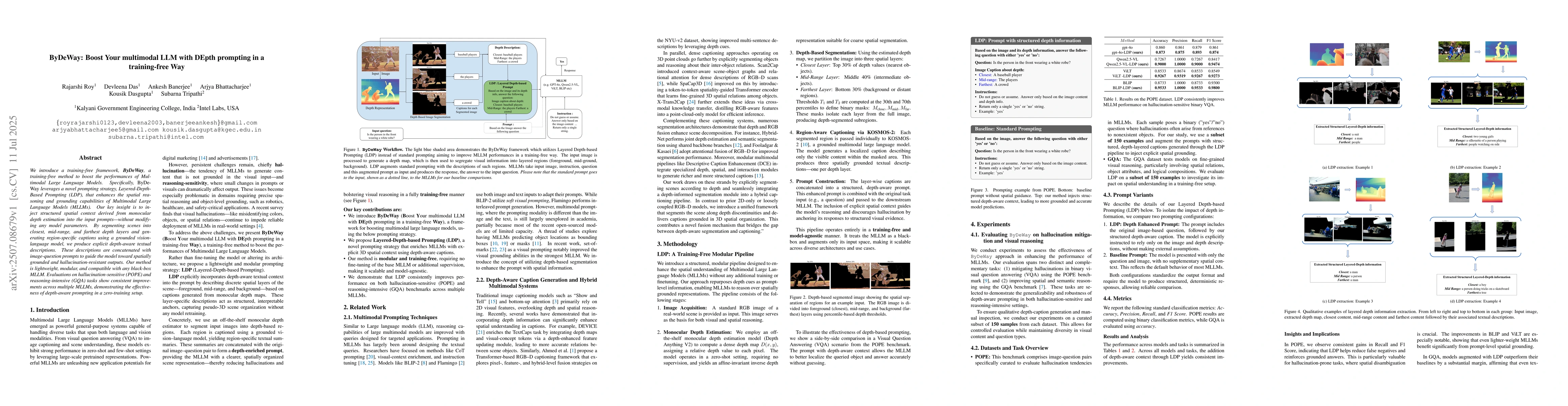 Thumbnail for ByDeWay: Boost Your multimodal LLM with DEpth prompting in a
  Training-Free Way