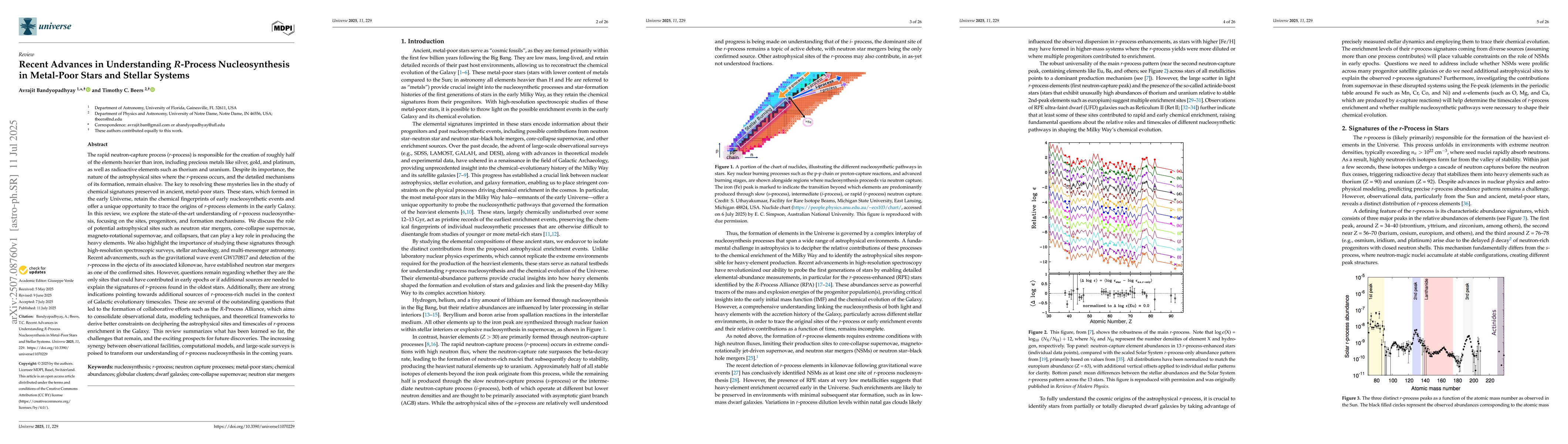 Thumbnail for Recent Advances in Understanding R-Process Nucleosynthesis in Metal-Poor
  Stars and Stellar Systems