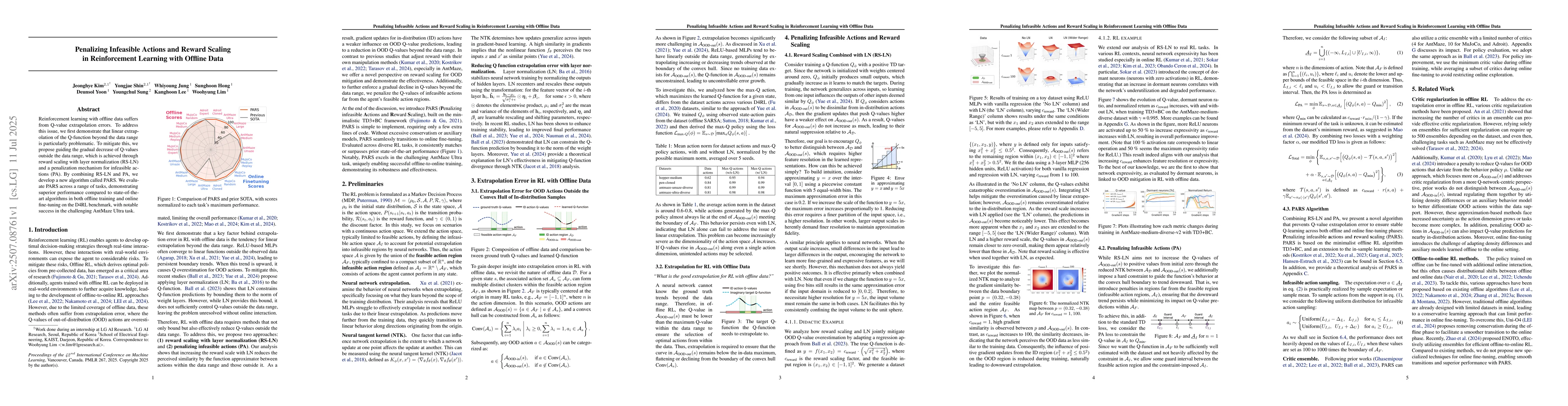 Thumbnail for Penalizing Infeasible Actions and Reward Scaling in Reinforcement
  Learning with Offline Data