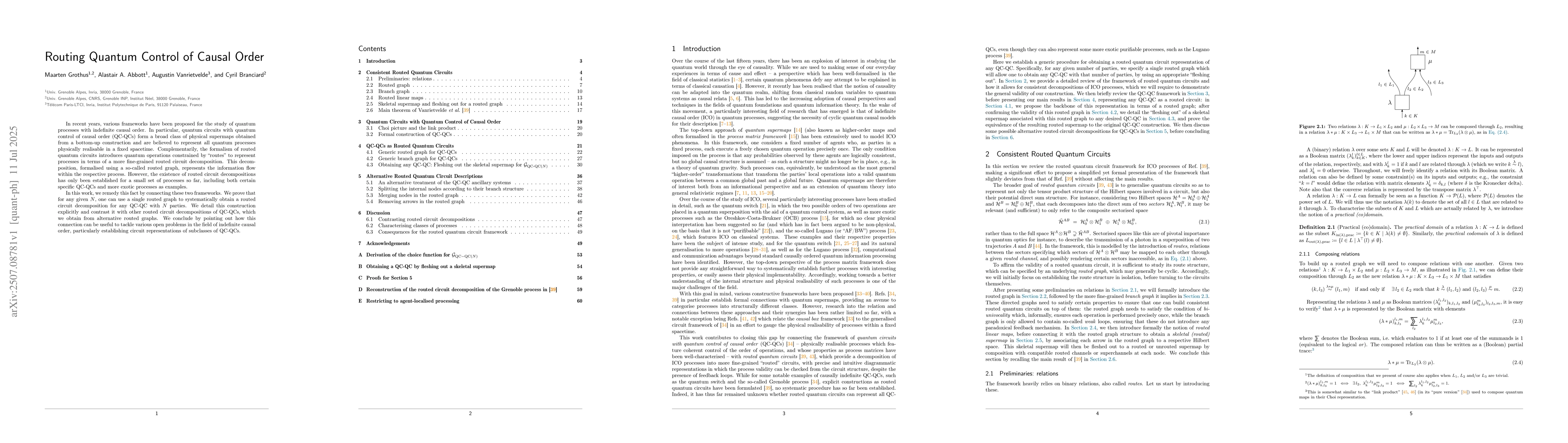 Thumbnail for Routing Quantum Control of Causal Order