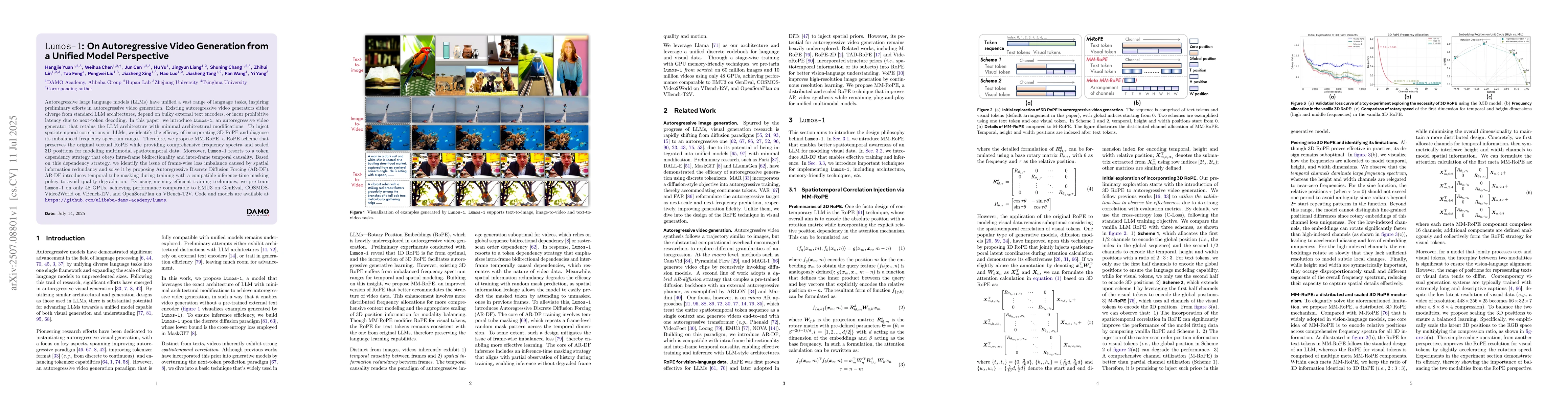 Thumbnail for Lumos-1: On Autoregressive Video Generation from a Unified Model
  Perspective