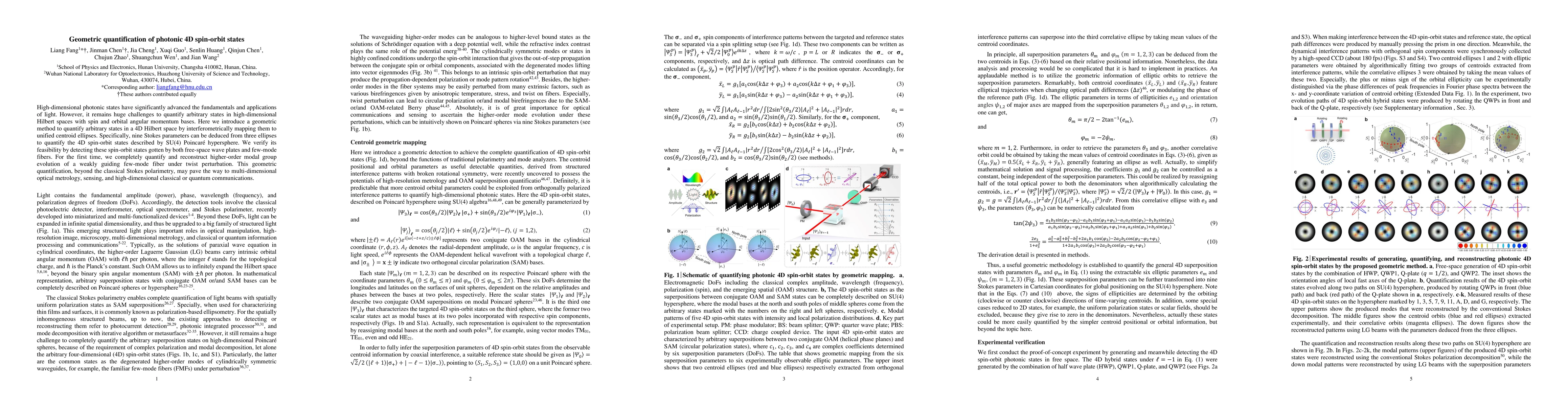 Thumbnail for Geometric quantification of photonic 4D spin-orbit states