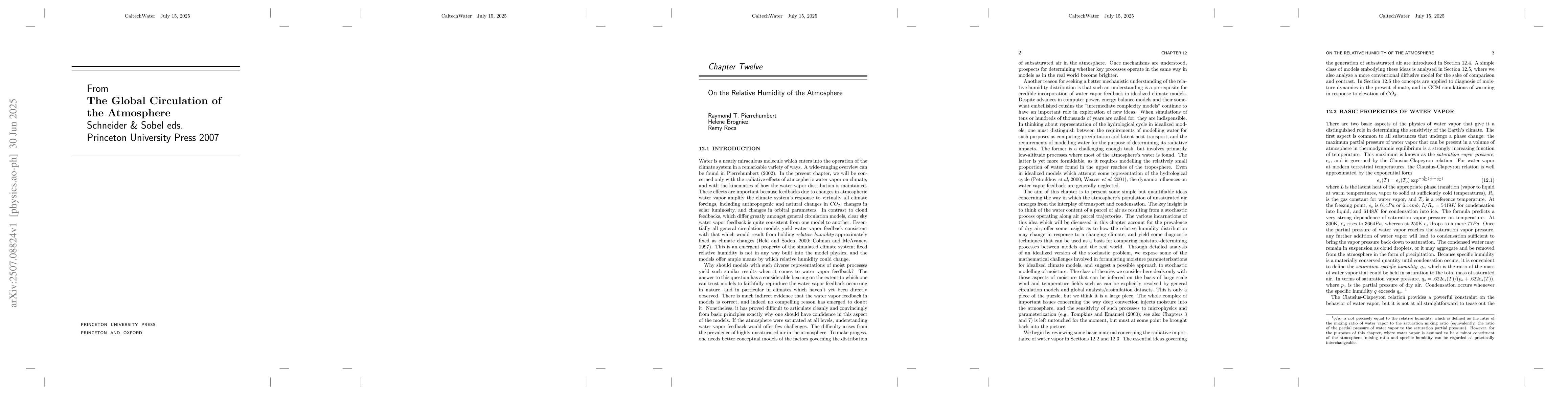 Thumbnail for On the relative humidity of the atmosphere