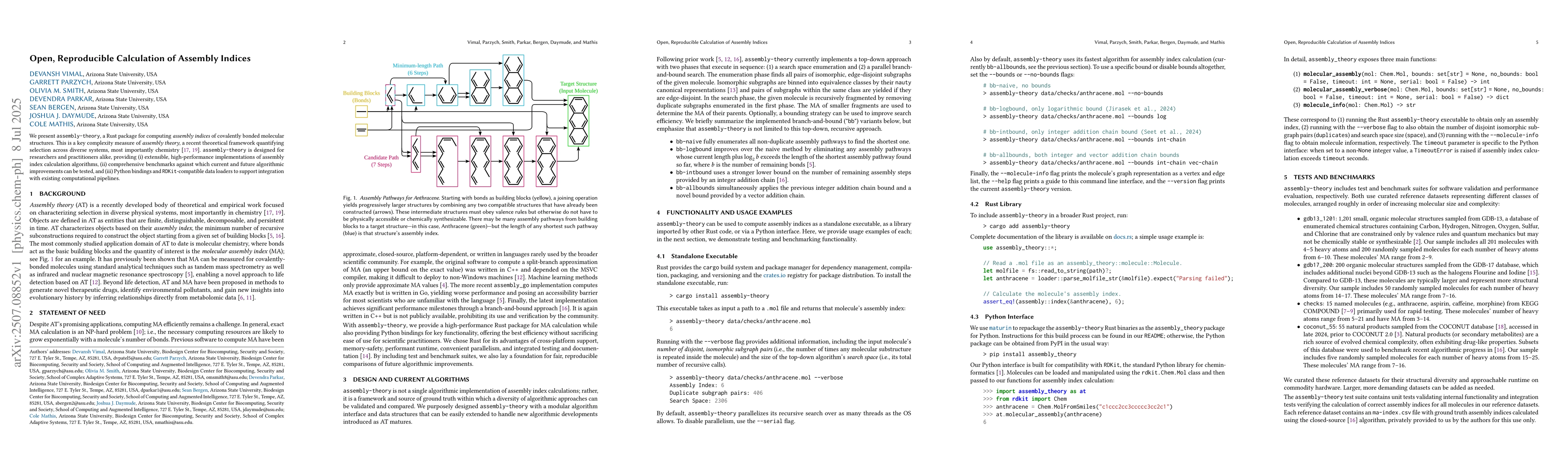 Thumbnail for Open, Reproducible Calculation of Assembly Indices