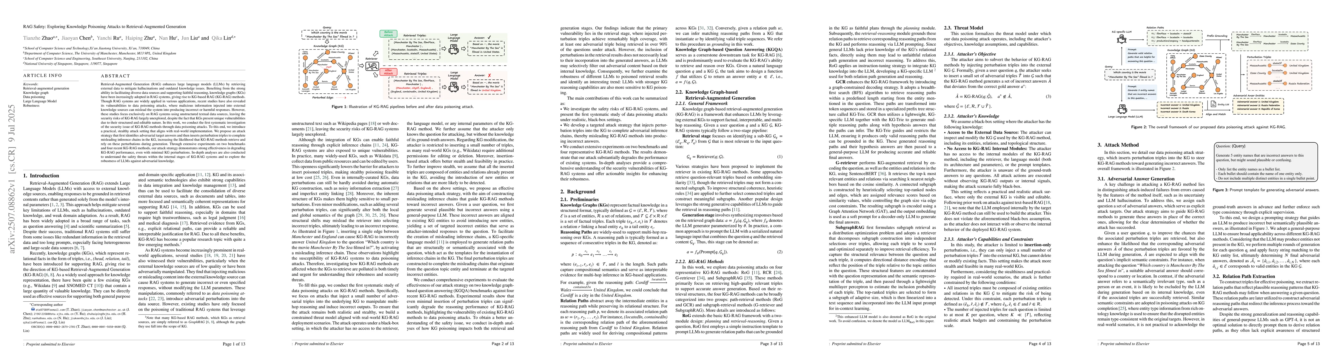 Thumbnail for RAG Safety: Exploring Knowledge Poisoning Attacks to Retrieval-Augmented
  Generation