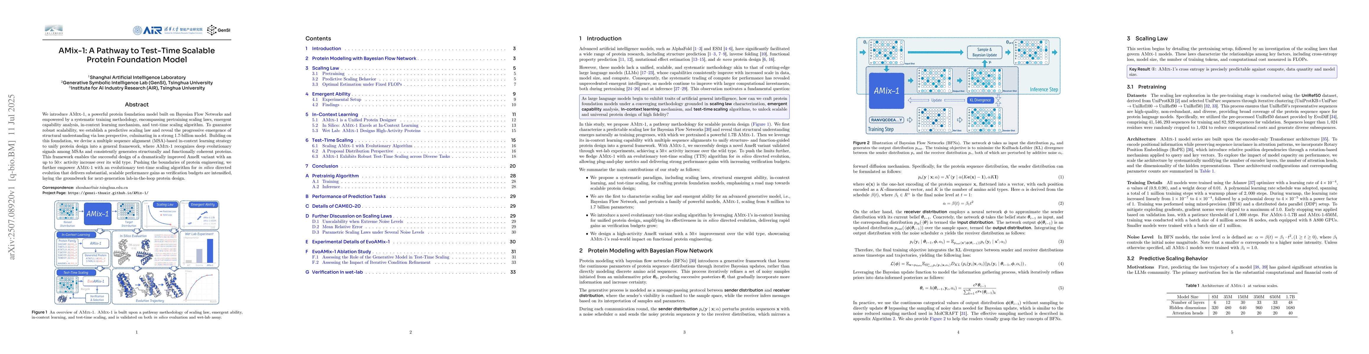 Thumbnail for AMix-1: A Pathway to Test-Time Scalable Protein Foundation Model